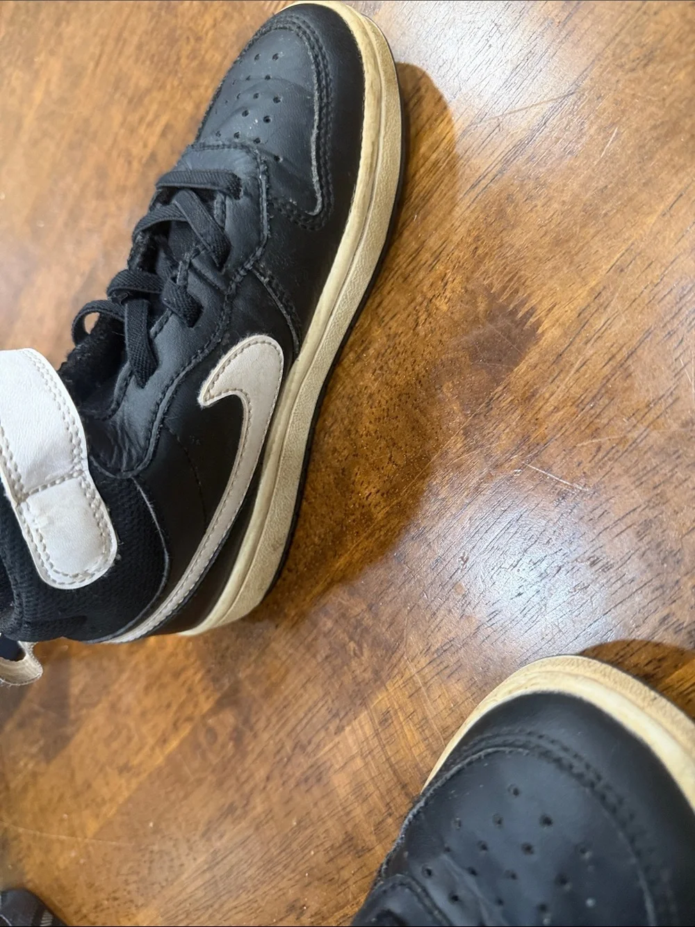 Nike Kids Black and White High-Top Basketball Sneakers